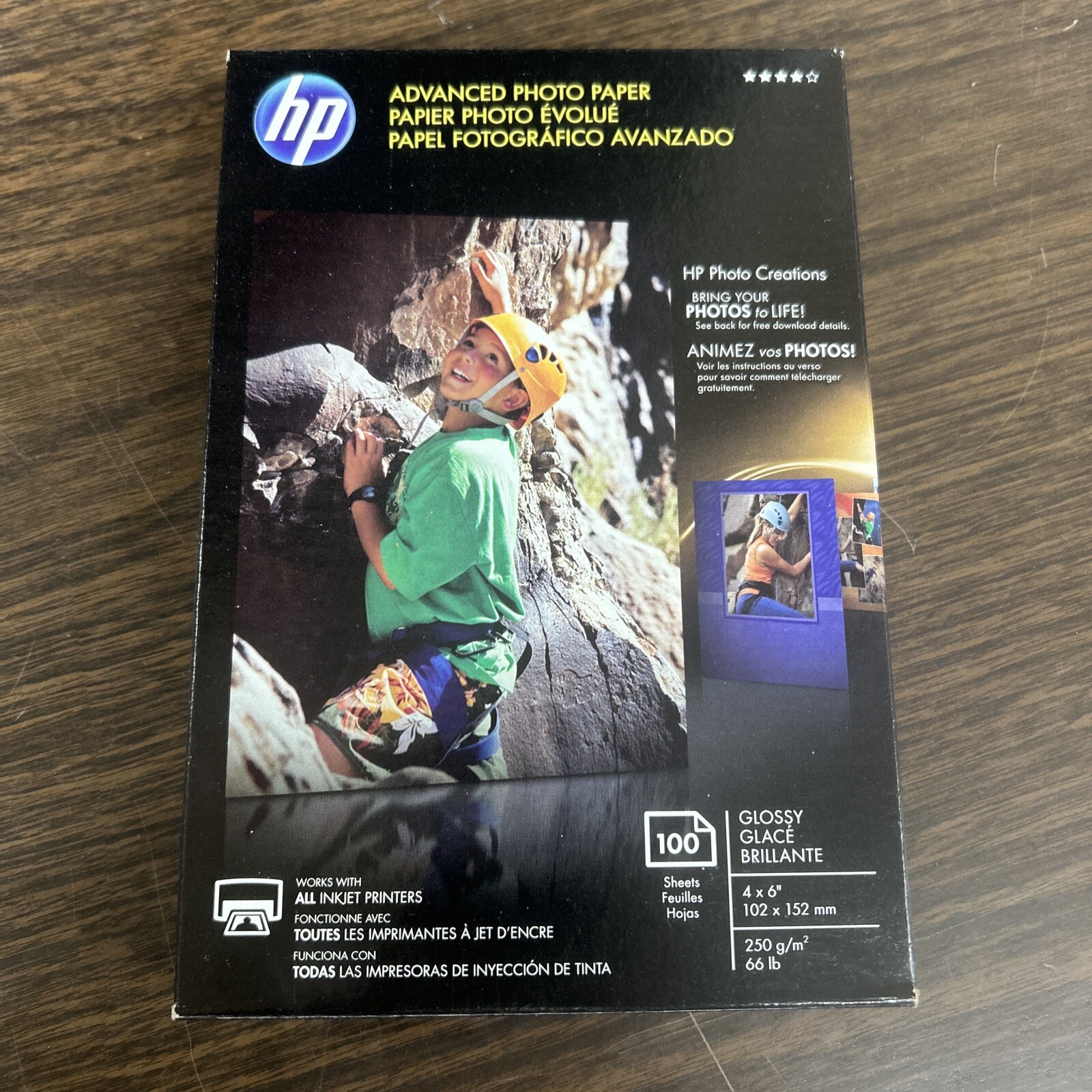 HP Advanced Photo Paper – 4″X6″ Glossy Inkjet Printer 100 SHEETS – Q6638A “NEW”