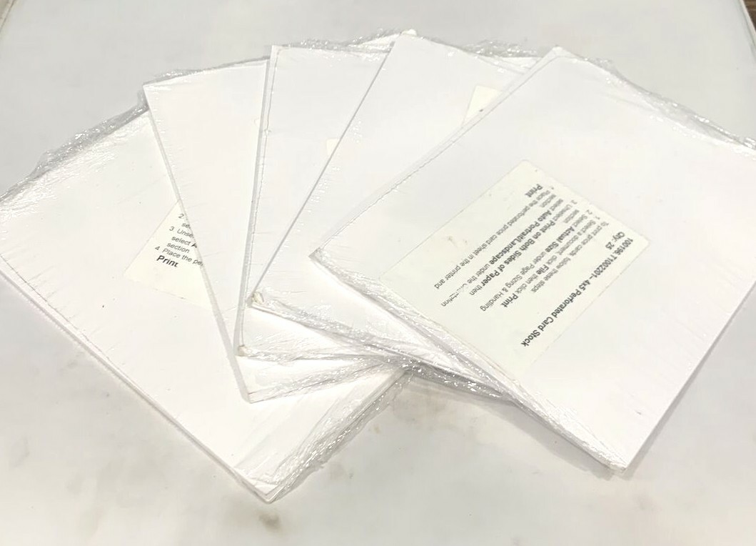 Perforated Cardstock, 4×5 100196.T1002201 -Lot of 125-
