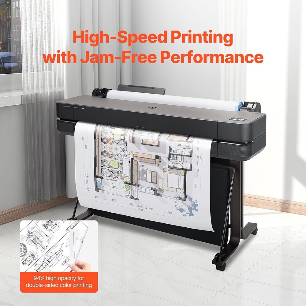 24″x150′ 36″x150′ 20lb 2″Core Bond Plotter Paper for Wide Format Inkjet Printers