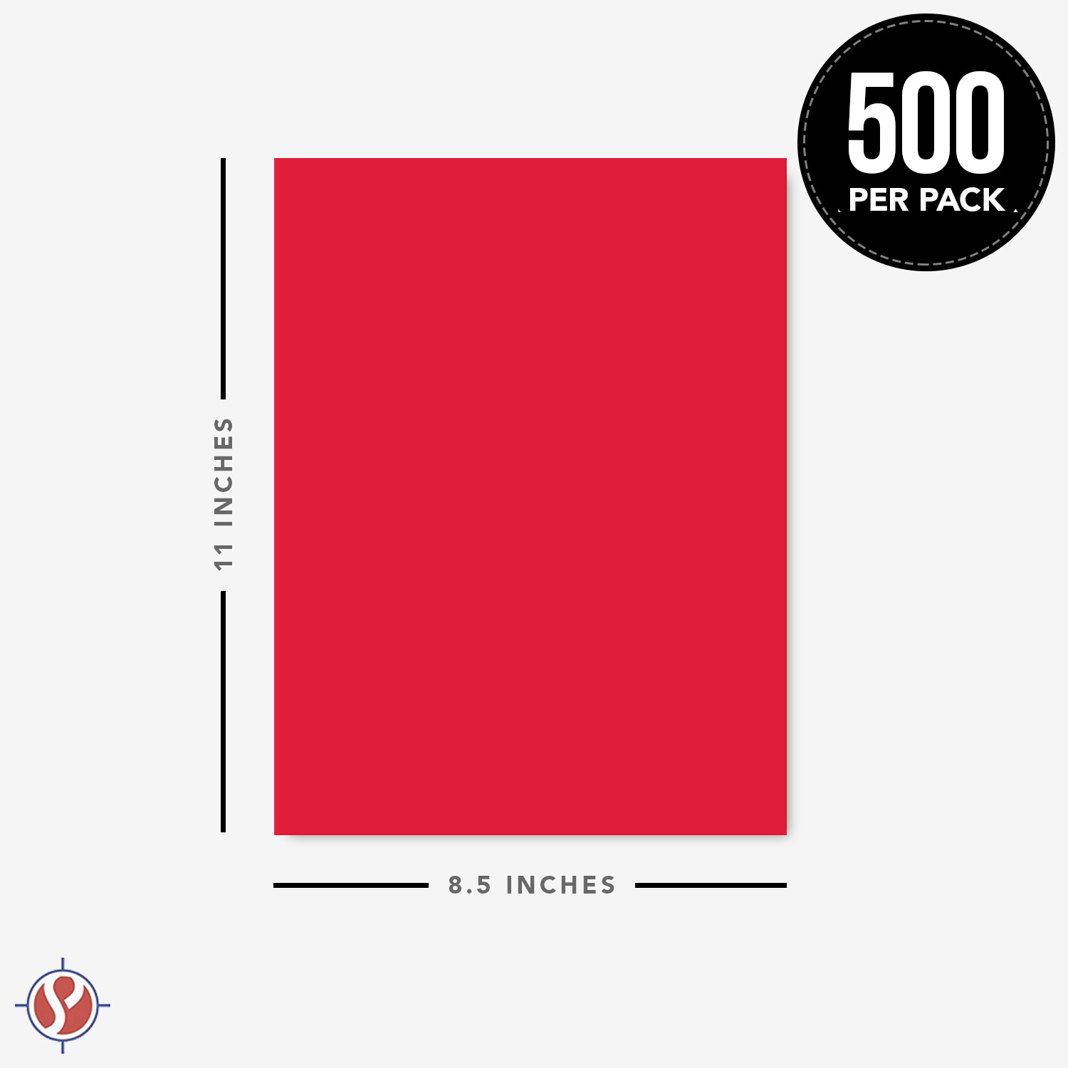 Mohawk BriteHue – 8.5 x 11″ Red Color Paper – 24lb / 60lb Text Vellum – 500 Qty