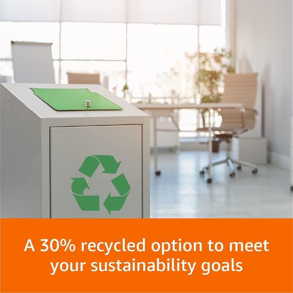 30% Recycled 8.5×11 Printer Paper, 5000 Sheets, 92 Bright – Eco-Friendly Choice