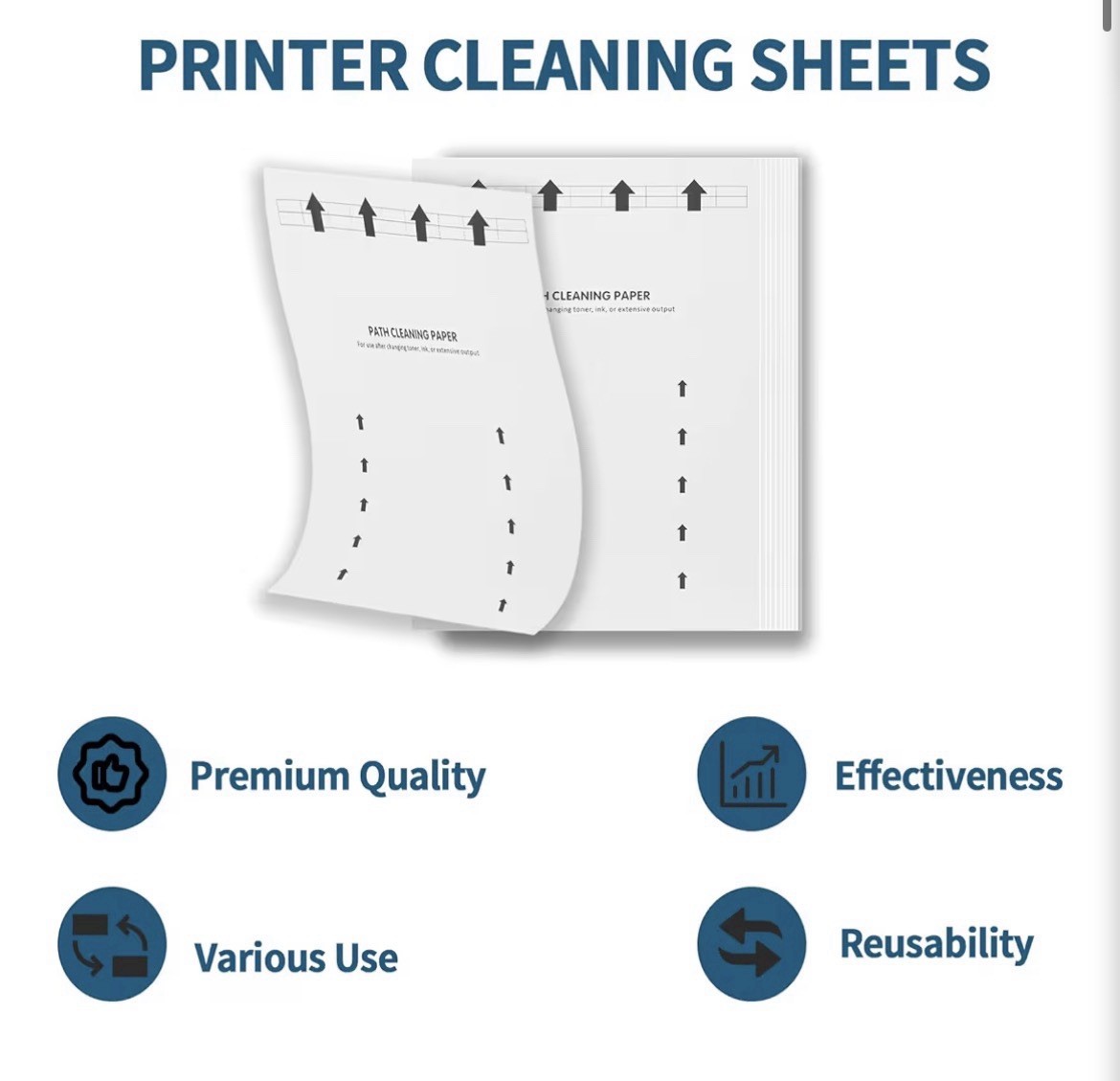 Printer Cleaning Sheets 15-Pack – 【Removes Ink, Dust, Dirt & Debris】8.5 x 11 …