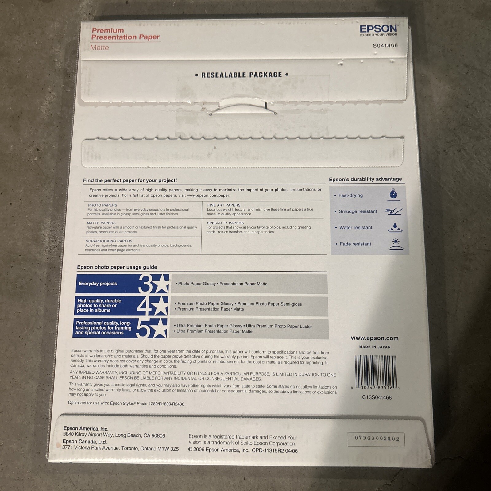Epson s041468 Matte Paper