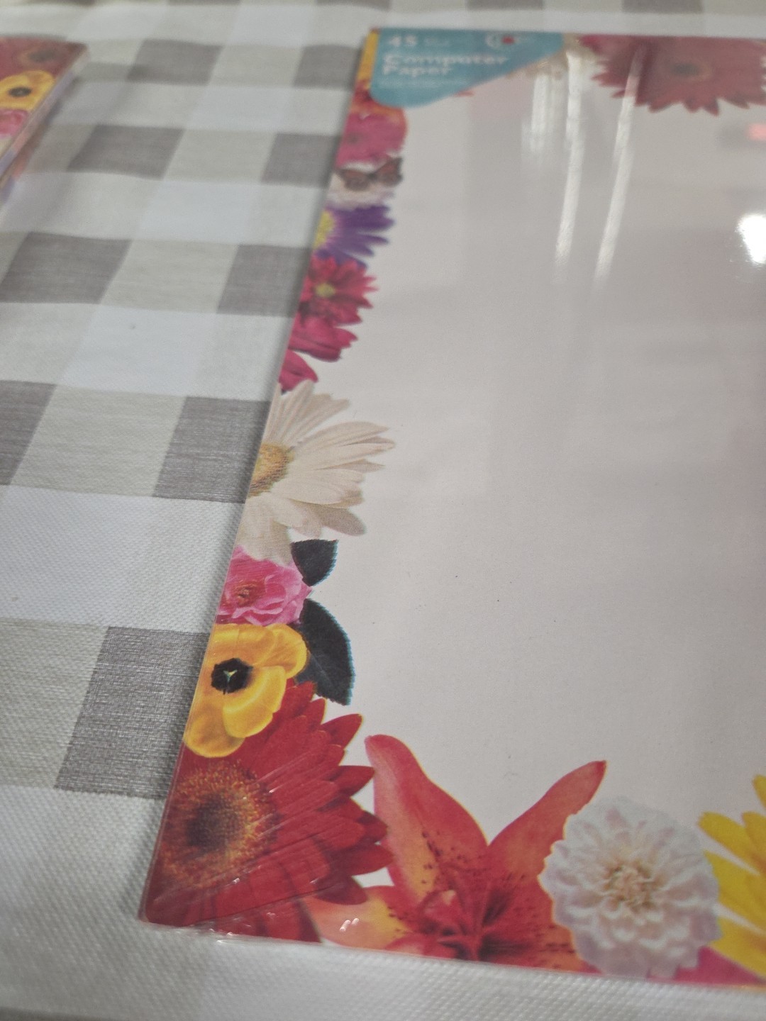 Computer Printer Paper 45 Sheets 8.5″ x 11″ Greenbrier Flowers (PaperA)