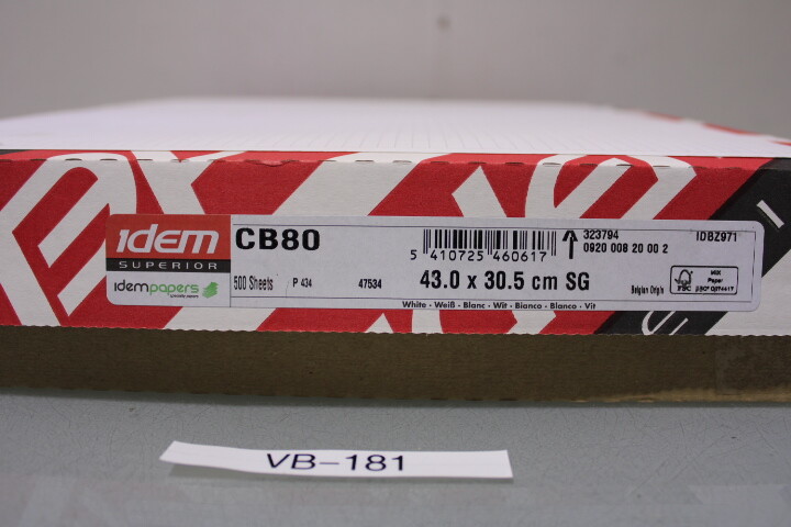Idem Superior, CB80, Top Sheet, A4, 80gsm White – 500 Sheets (VB-181-R67)