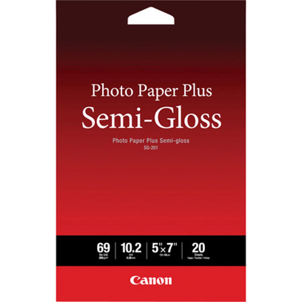 Canon Photo Paper Plus Semi-Gloss SG-201 Inkjet Paper, 5×7″, 20 Sheets