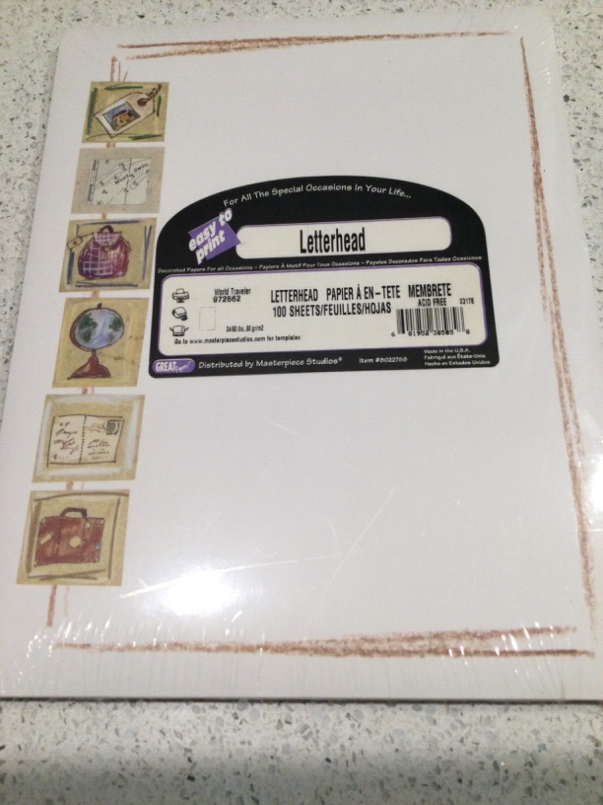 Great Papers Masterpiece Studios Letterhead Printable Paper WORLD TRAVELER972662