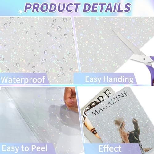 36 Sheets Holographic Sticker 11.7 x 8.3 Inches Star/36 Sheets