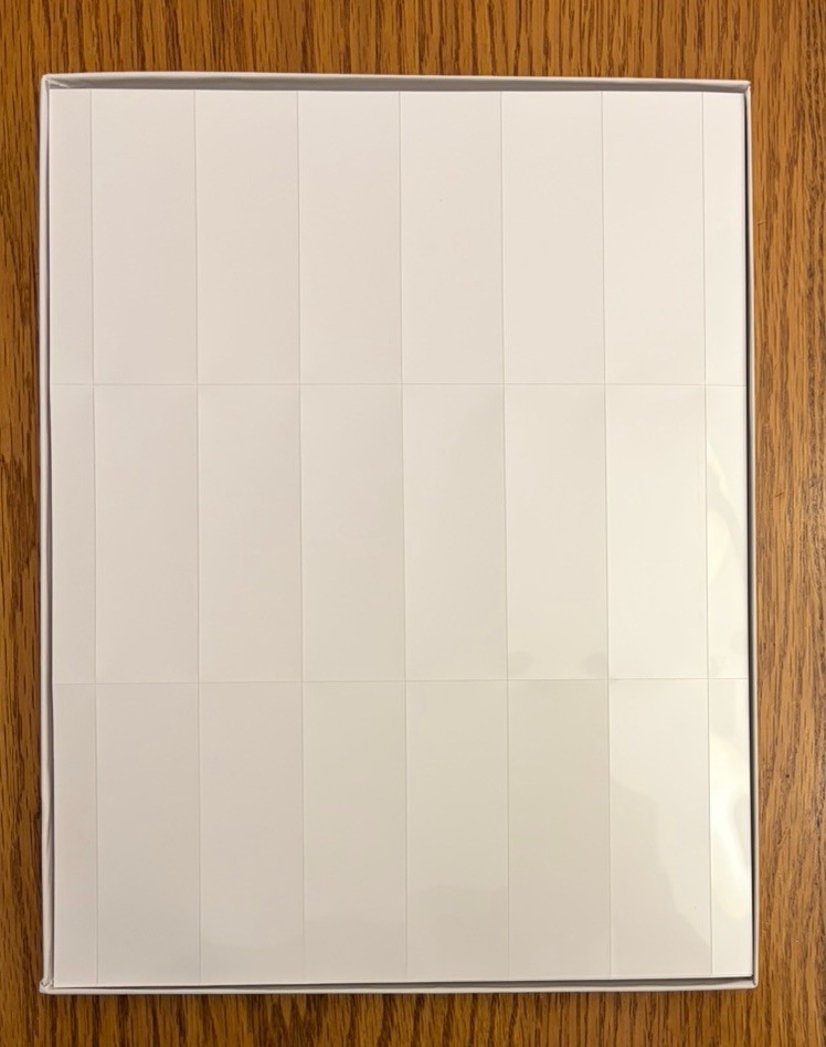 LexJet Promo-Point Shelf Talkers 18-UP Shelf Strips 100/box White P.O.P. Display