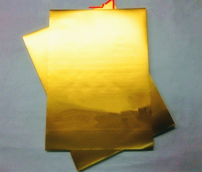 10* A4 Glossy Gold PET Self Adhesive Vinyl Sticker Paper Sheet Label Laser Print