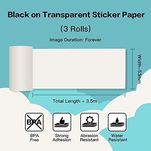 Phomemo Adhesive Transparent Thermal Paper Phomemo M02/M02 Pro/M02S/M03/M04S …