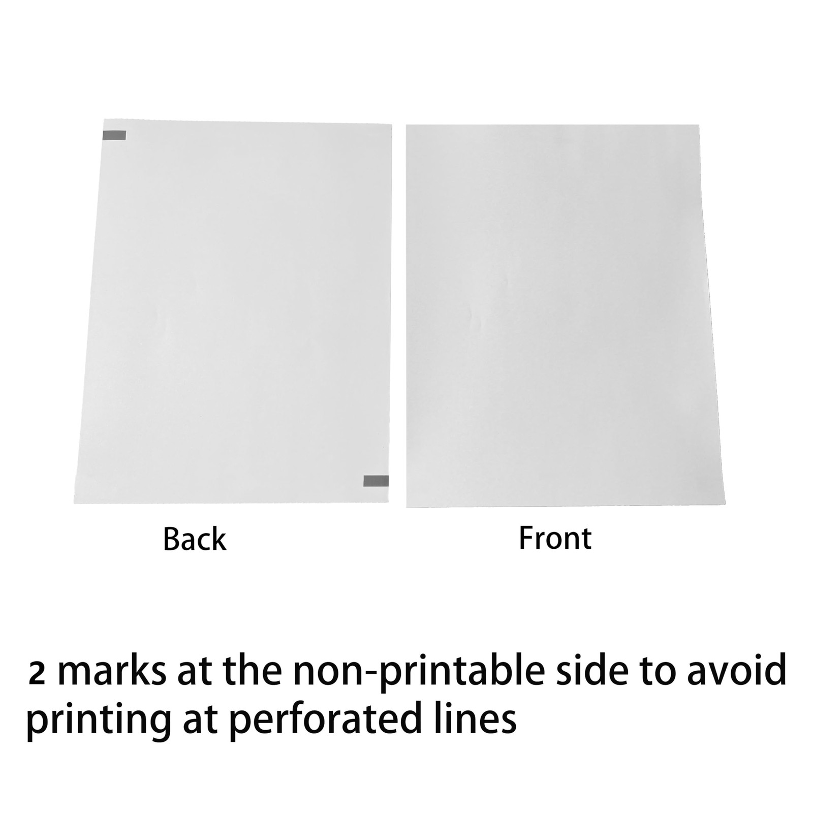 200 pages, thermal printer paper 8.5 x 11 inch, letter, folded, White