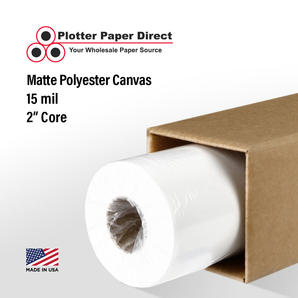60″ x 75′ Matte Polyester Inkjet Canvas Roll for Wide Format Inkjet Printers