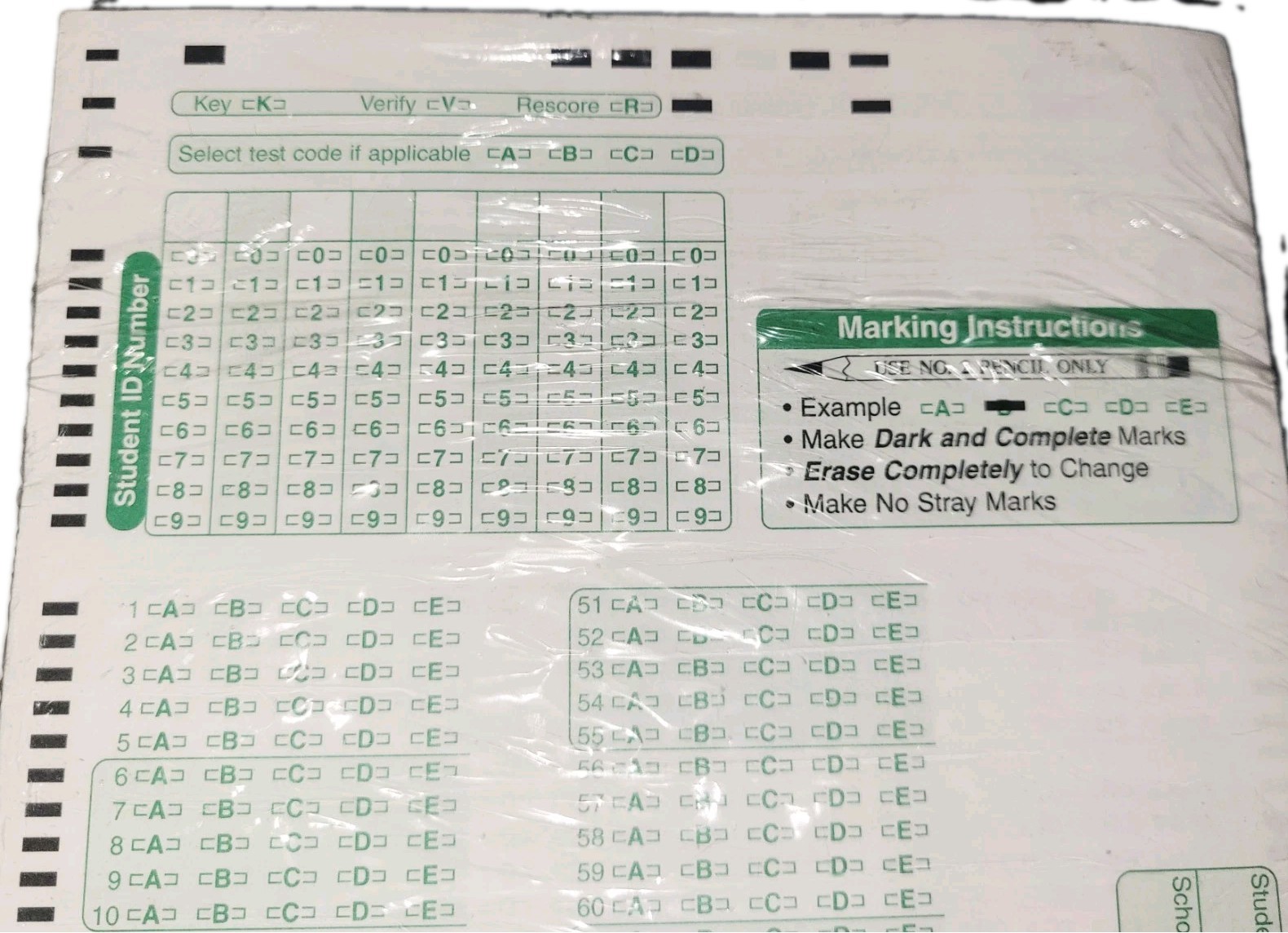 Sealed Apperson DATALINK 1200 – Pack of 500 – Data Answer Sheet Forms (28510)