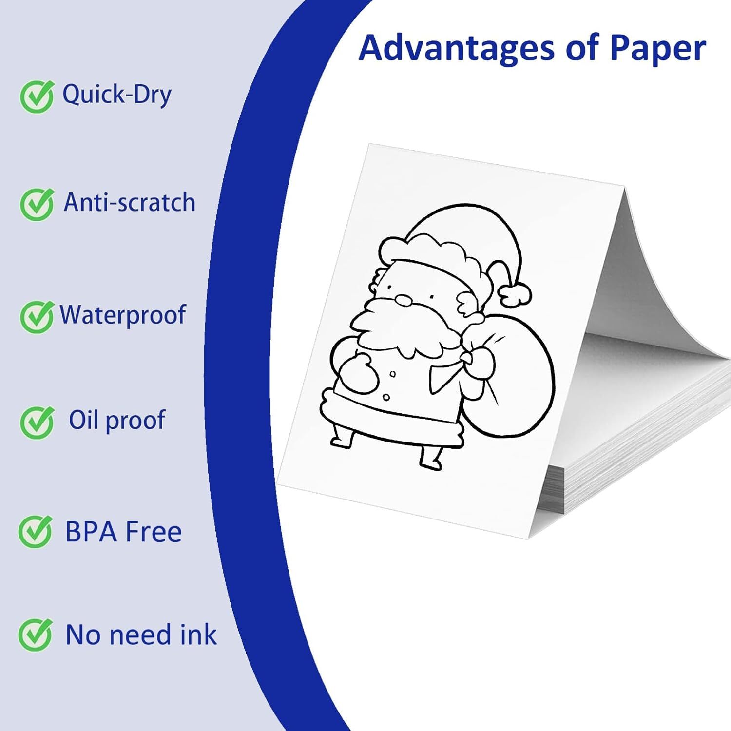 100-1000x Folded Thermal Printer Paper Quick Dry Continuous Paper For M08F M832