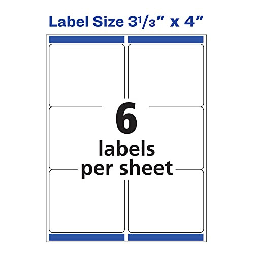 Shipping Address Labels, Laser & Inkjet Printers, 3-1/3×4 Labels, 60 Labels