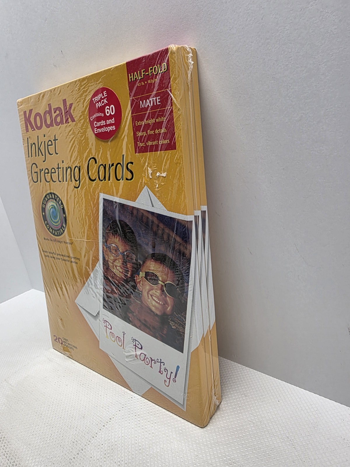 Kodak Inkjet Greeting Cards Triple Pack 60 Cards Envelopes Matte Half Fold New