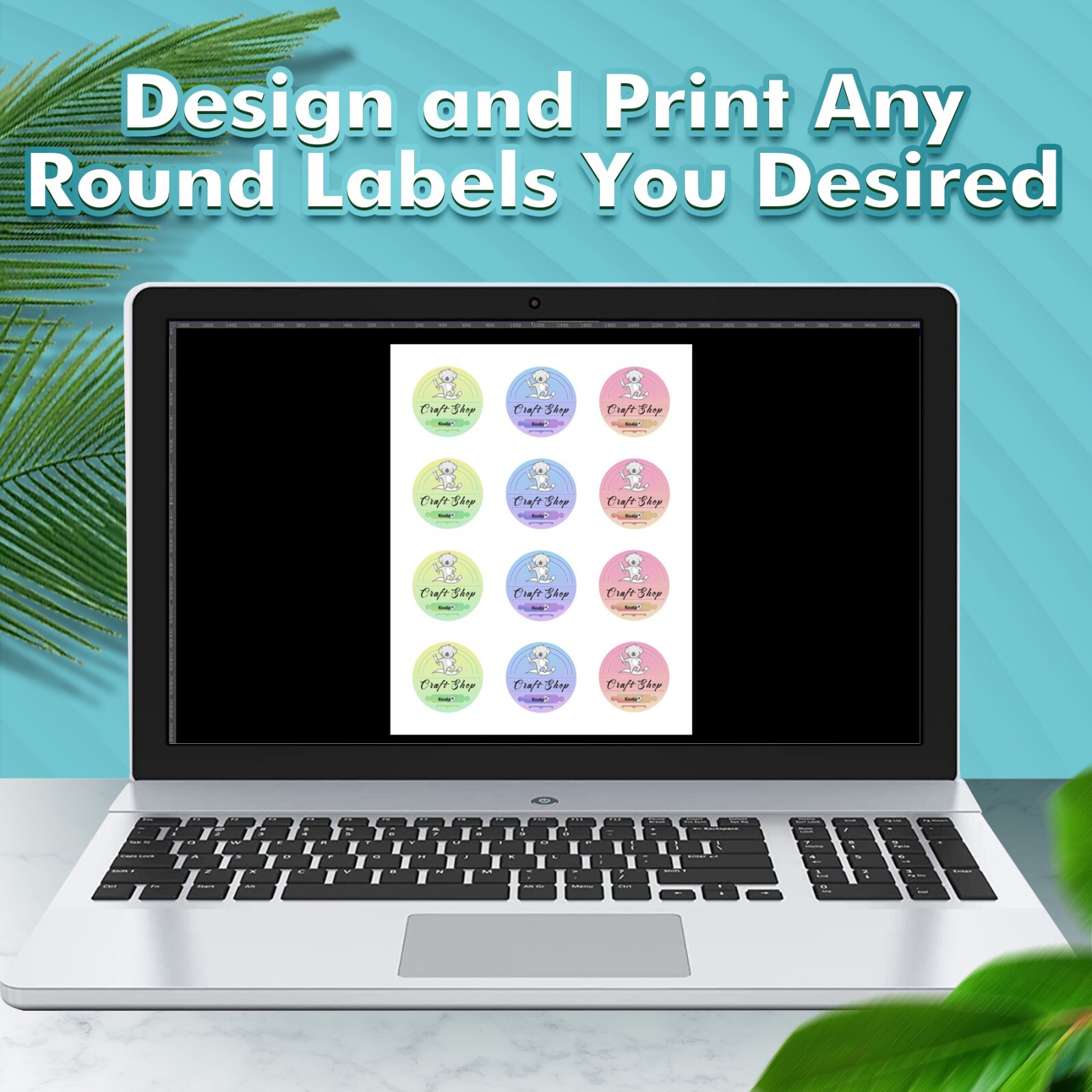 300 Koala Round Label 2 inch Waterproof Printable Cirle Labels for Inkjet Laser
