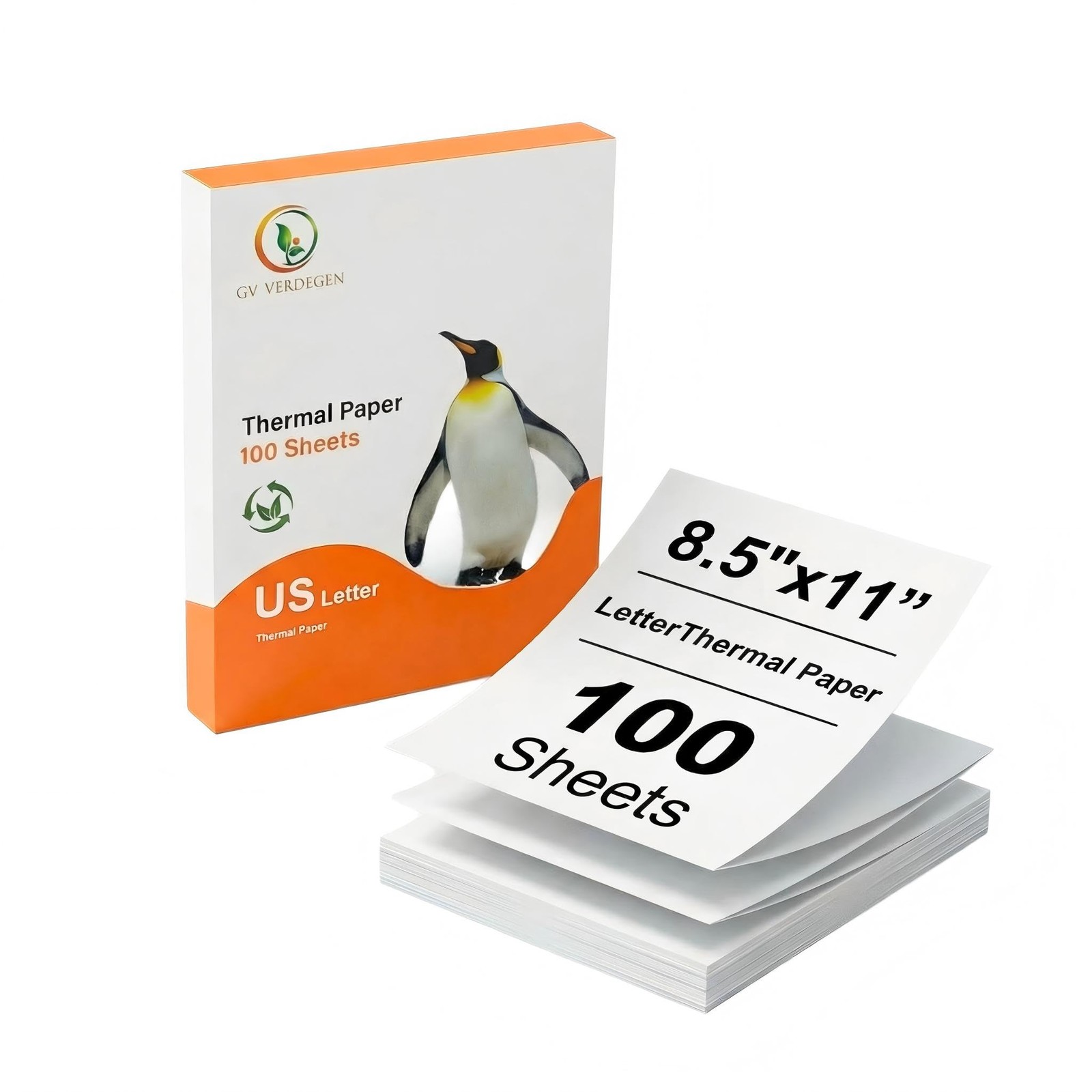 Thermal Printer Paper 8.5 x 11,Thermal Printing 100 sheet, White