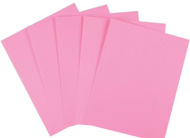 BRIGHT COLOR LT PINK CARD STOCK 50 SHEET INVITATION SCHOOL PROJECT POSTER MENU