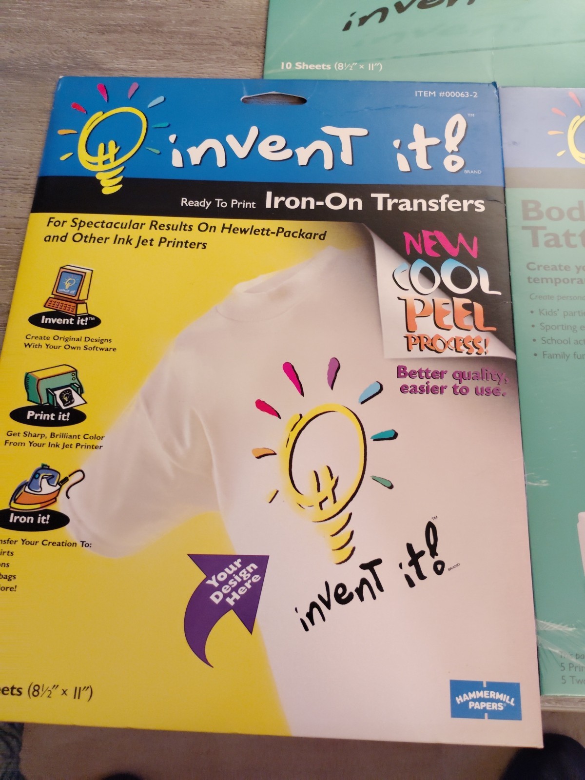 NOS Hammermill Ready to Print Invent It Iron-on Transfers 3 Packs New Free Ship