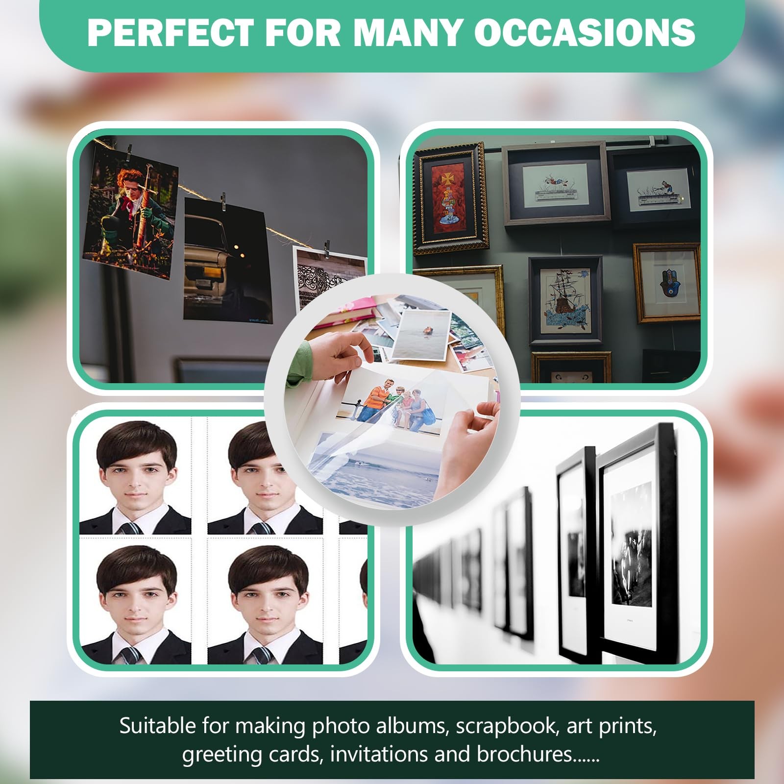 UltraPremium Glossy RC Photo Paper Metallic Resin Coated 8×10 In 50 PCS
