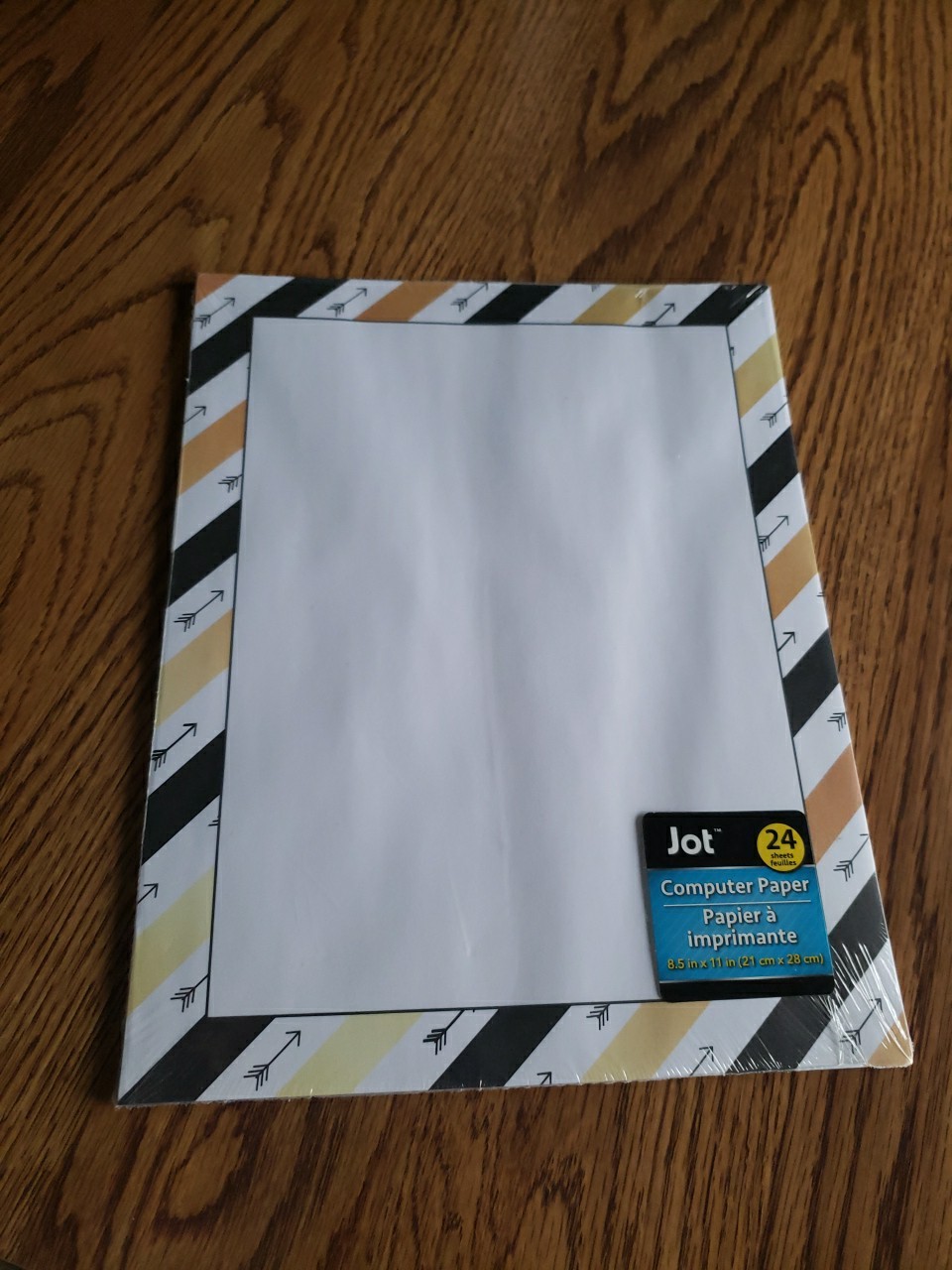 Colorful Arrow Border Computer Paper With 24 Sheets 8.5 Inches X 11 Inches New