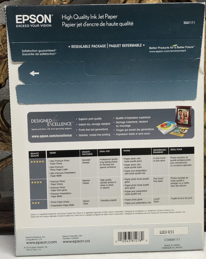 Epson S041111 Inkjet Paper (U5)