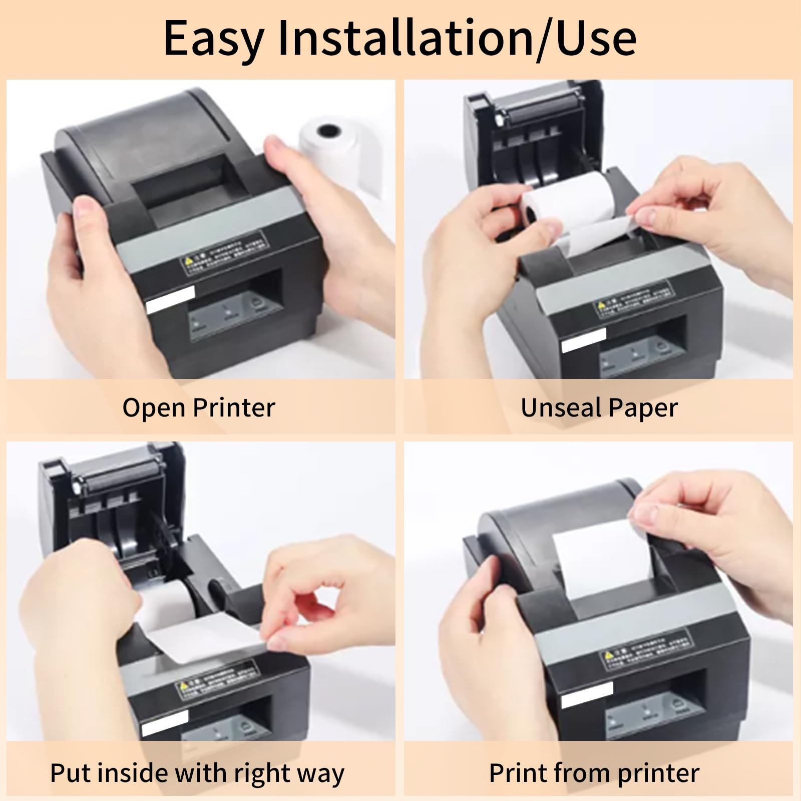 Tapsin 2 – 1/4” X 50′ Thermal Receipt Paper – Credit Card Rolls – Cash