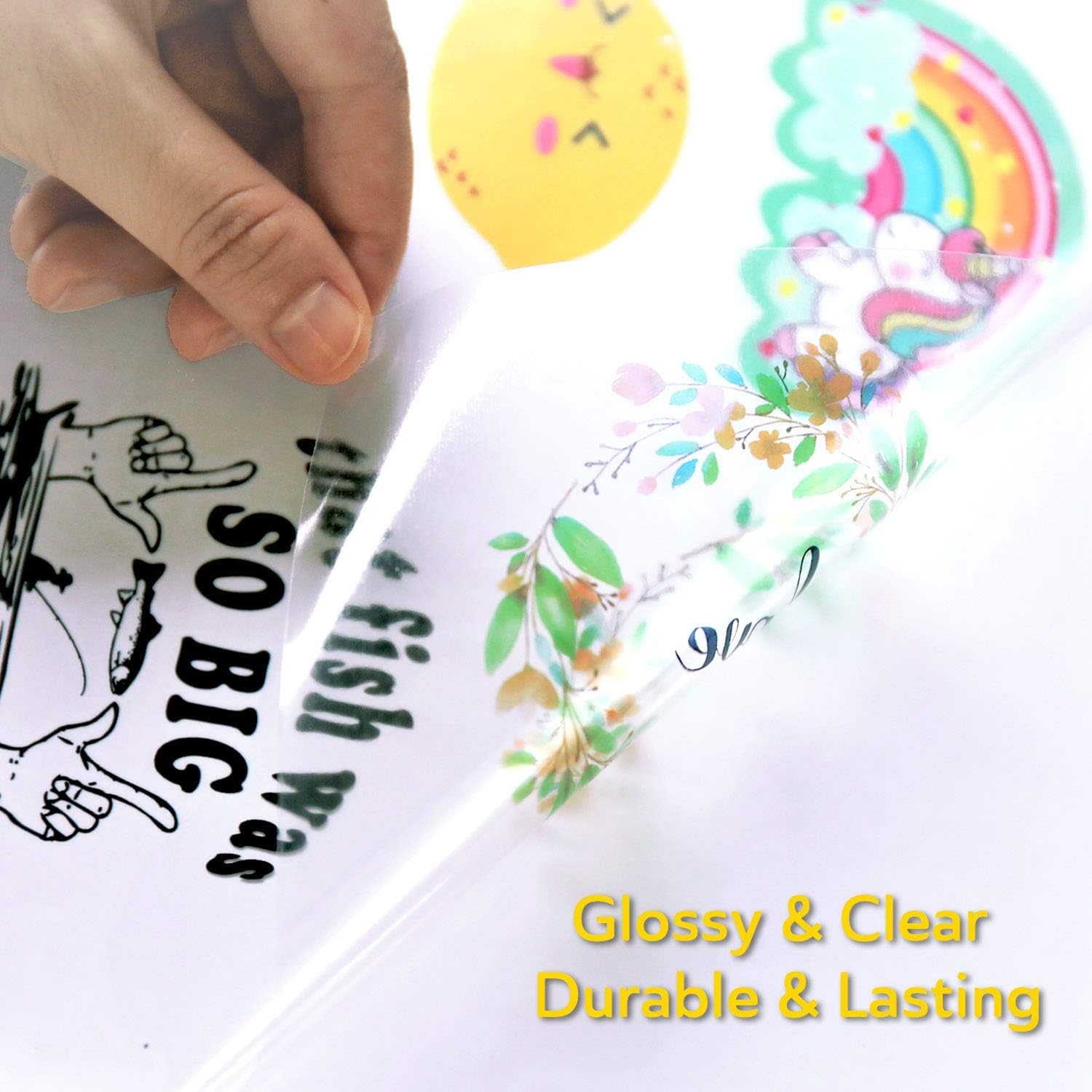 Koala Printable Clear Sticker Paper – ONLY for LASER 8.5×11 Inch,