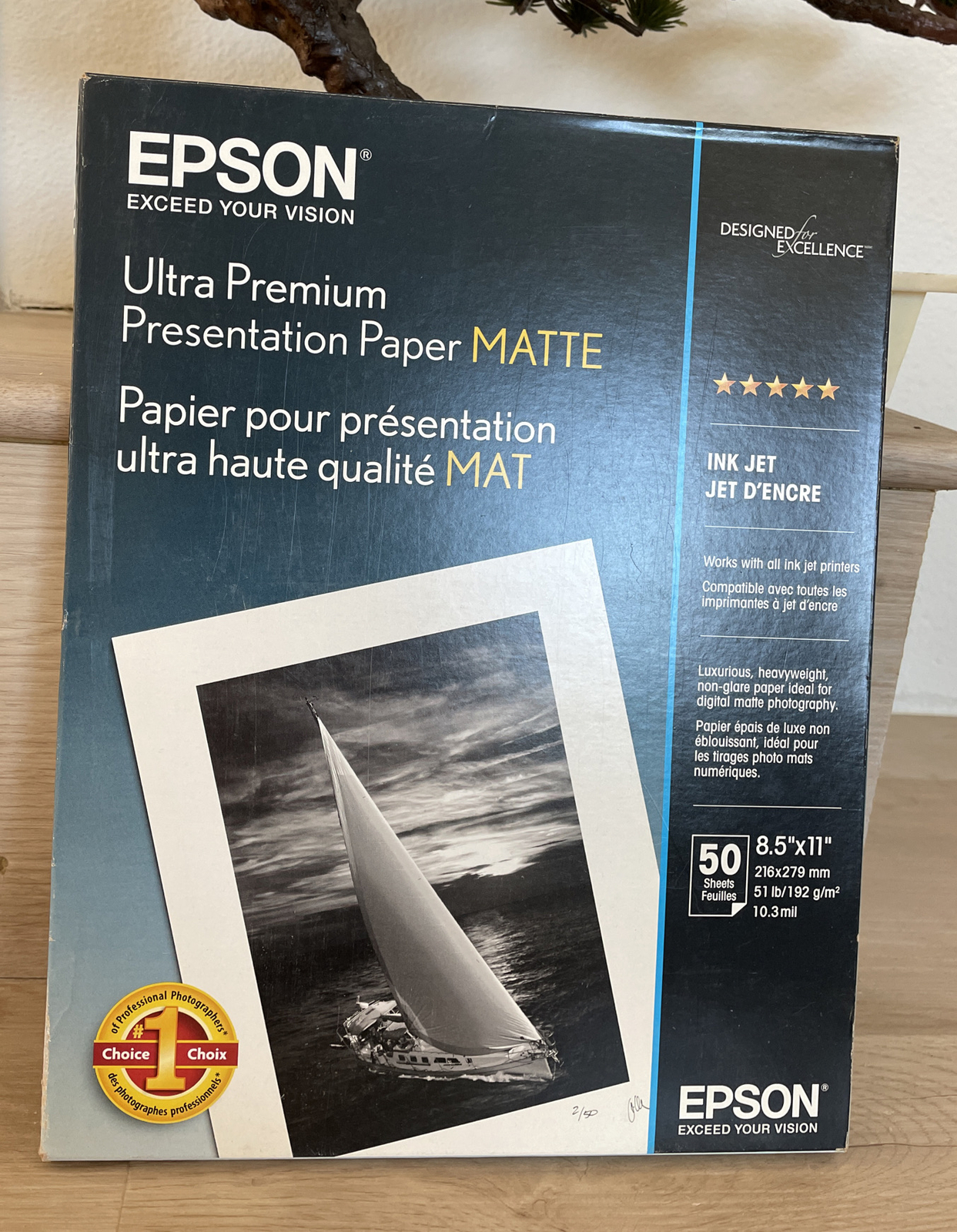 Epson Ultra Premium Presentation Paper Matte, 8.5″ x 11″, 50 sheets