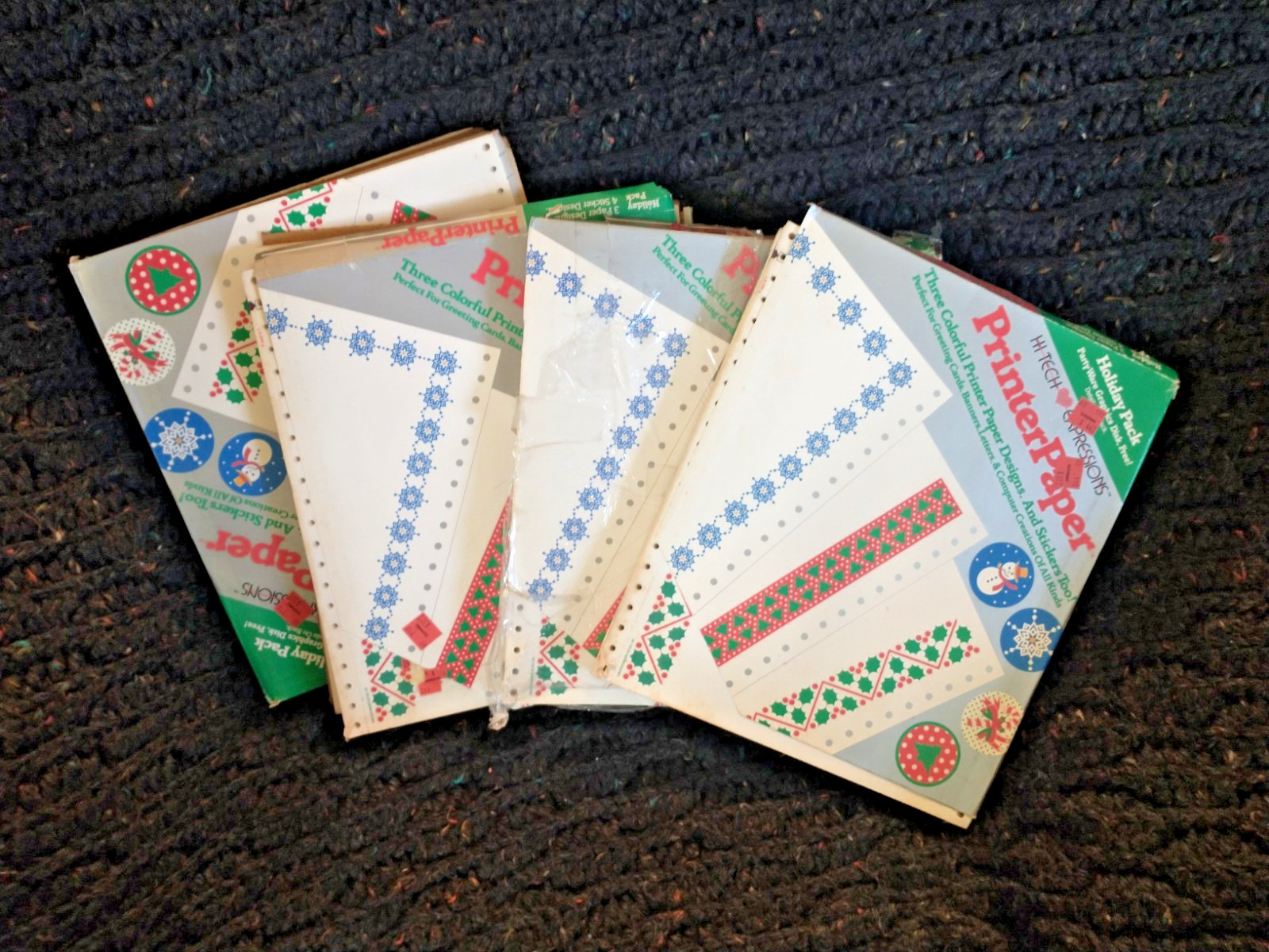 Hi Tech Expressions Continuous Printer Paper Lot Dot Matrix Greeting Paper