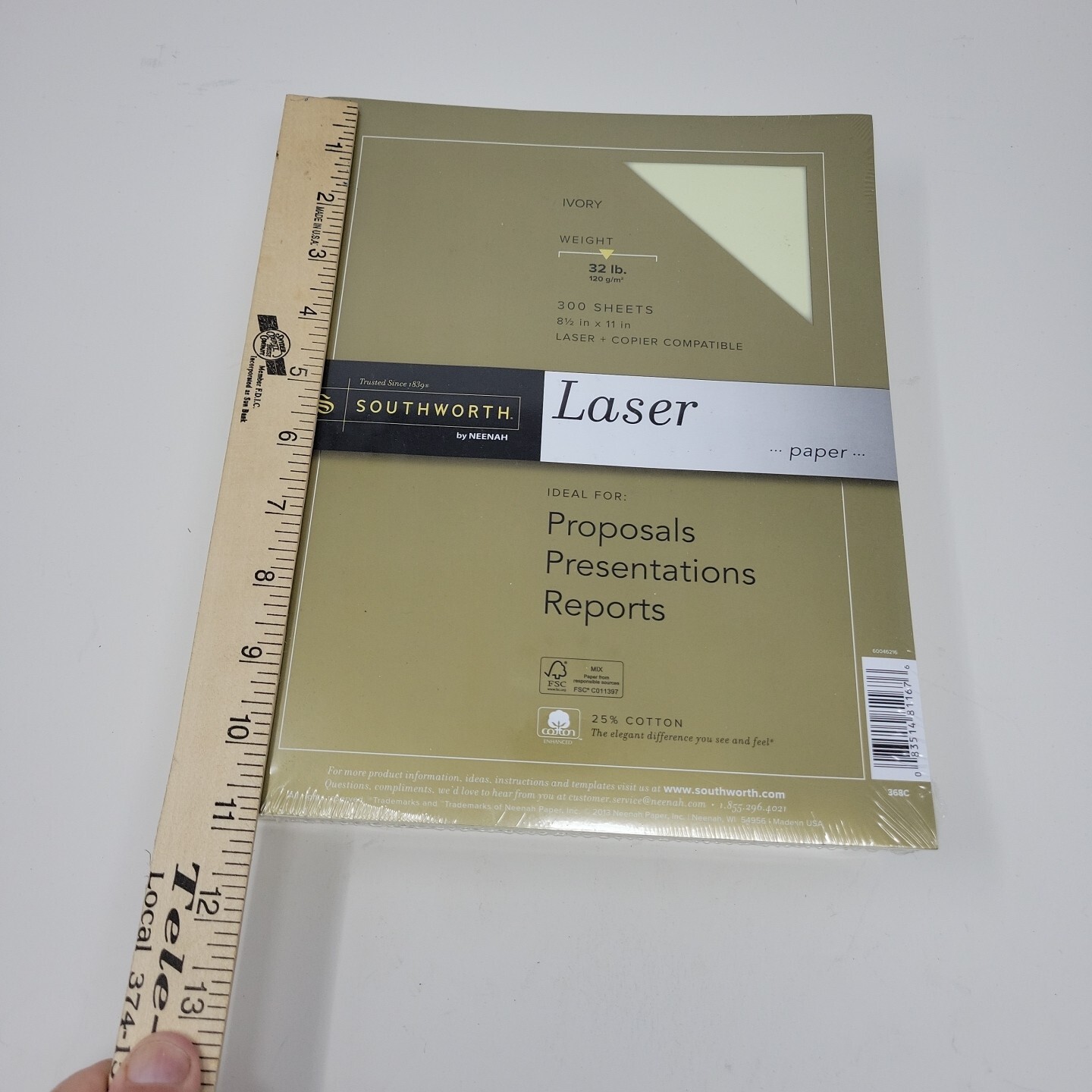 Southworth Laser Paper For Laser Print Copier IVORY 8.50″ X 11″ – 32lb 300sheets