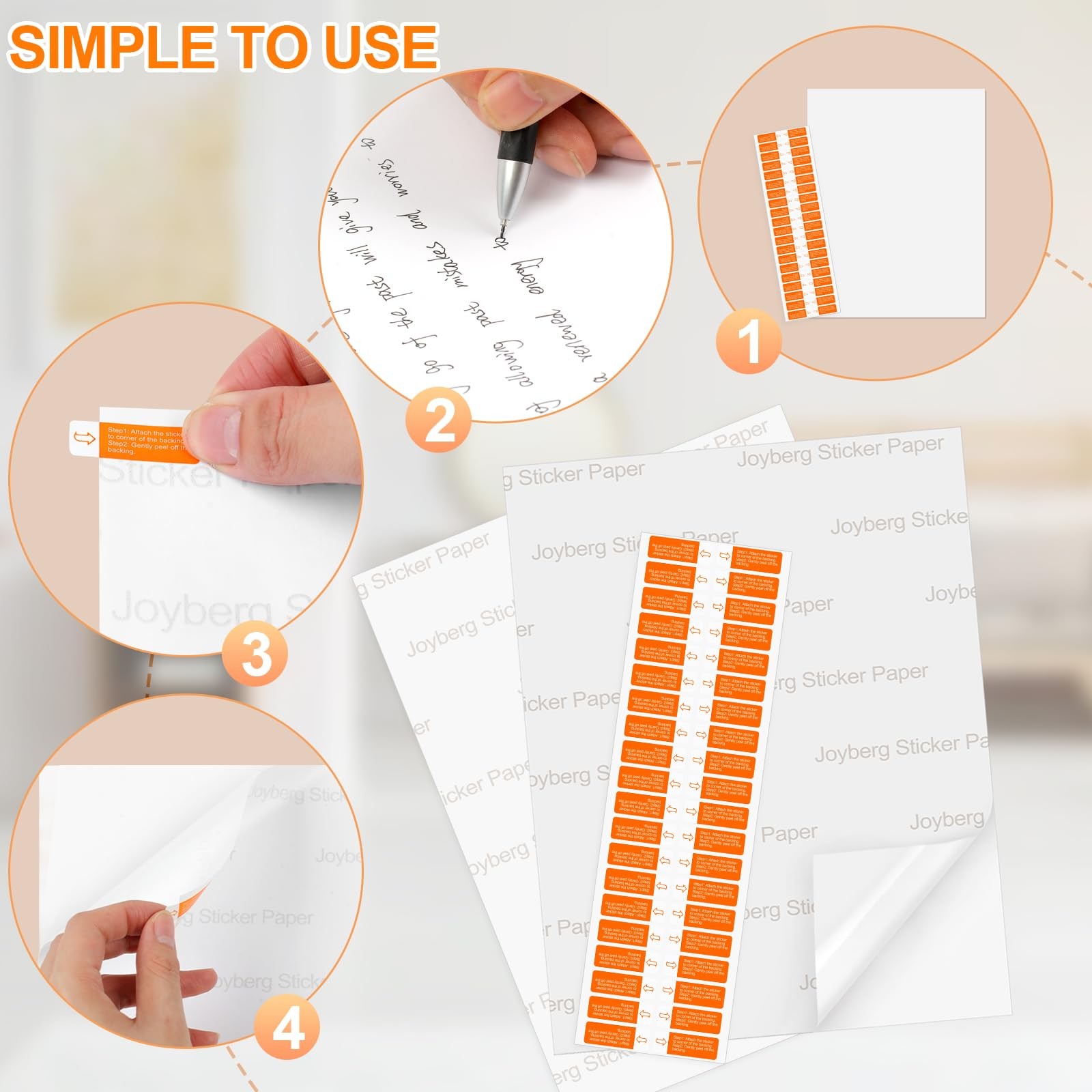 Full Sheet Labels, 40 Pages 8.5×11, Matte Sticker Paper, Printer Compatible