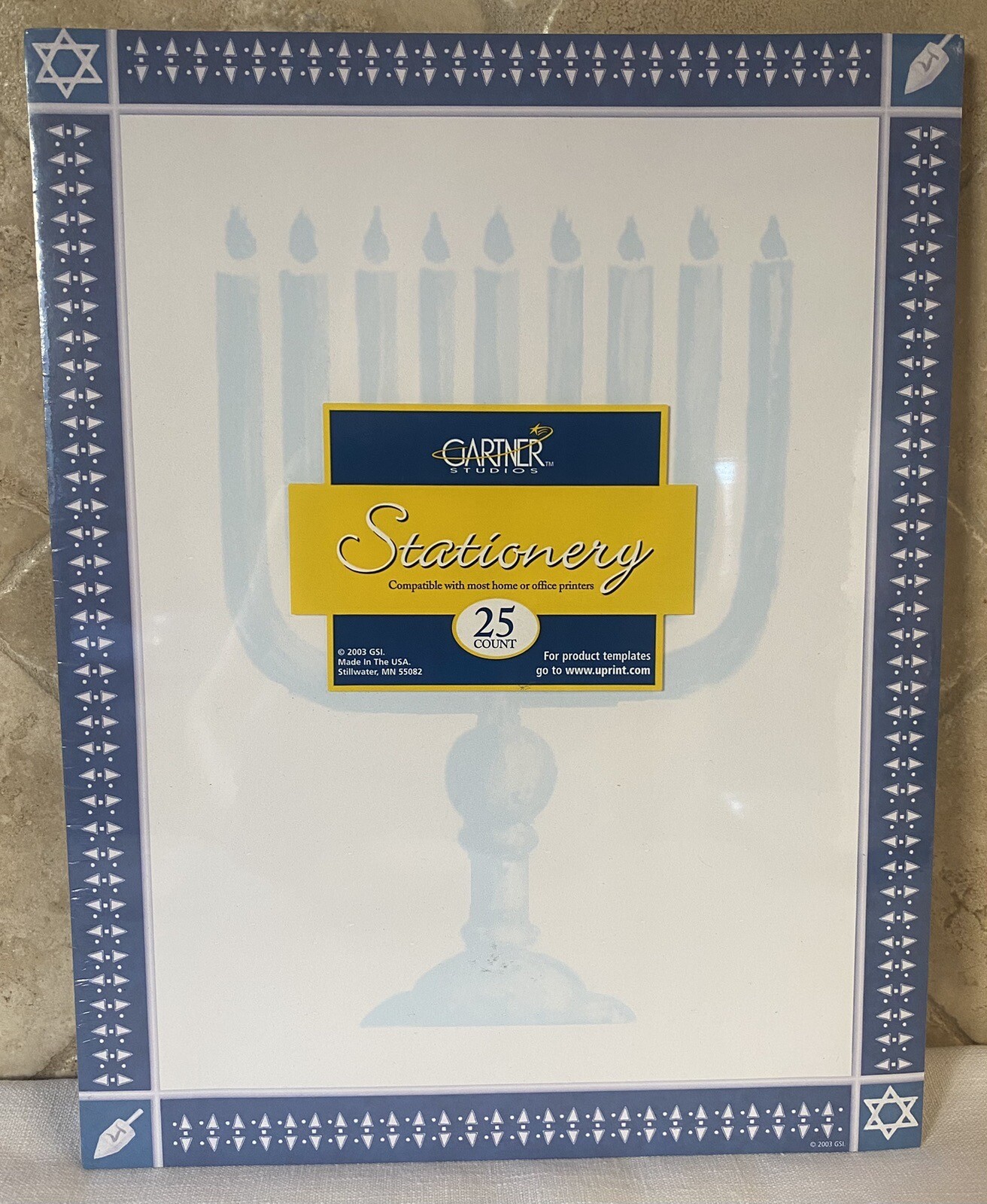 Gartner Studios Designer Copier Paper HANUKKAH! 8.5″ x 11″ 25 Count FREE SHIP