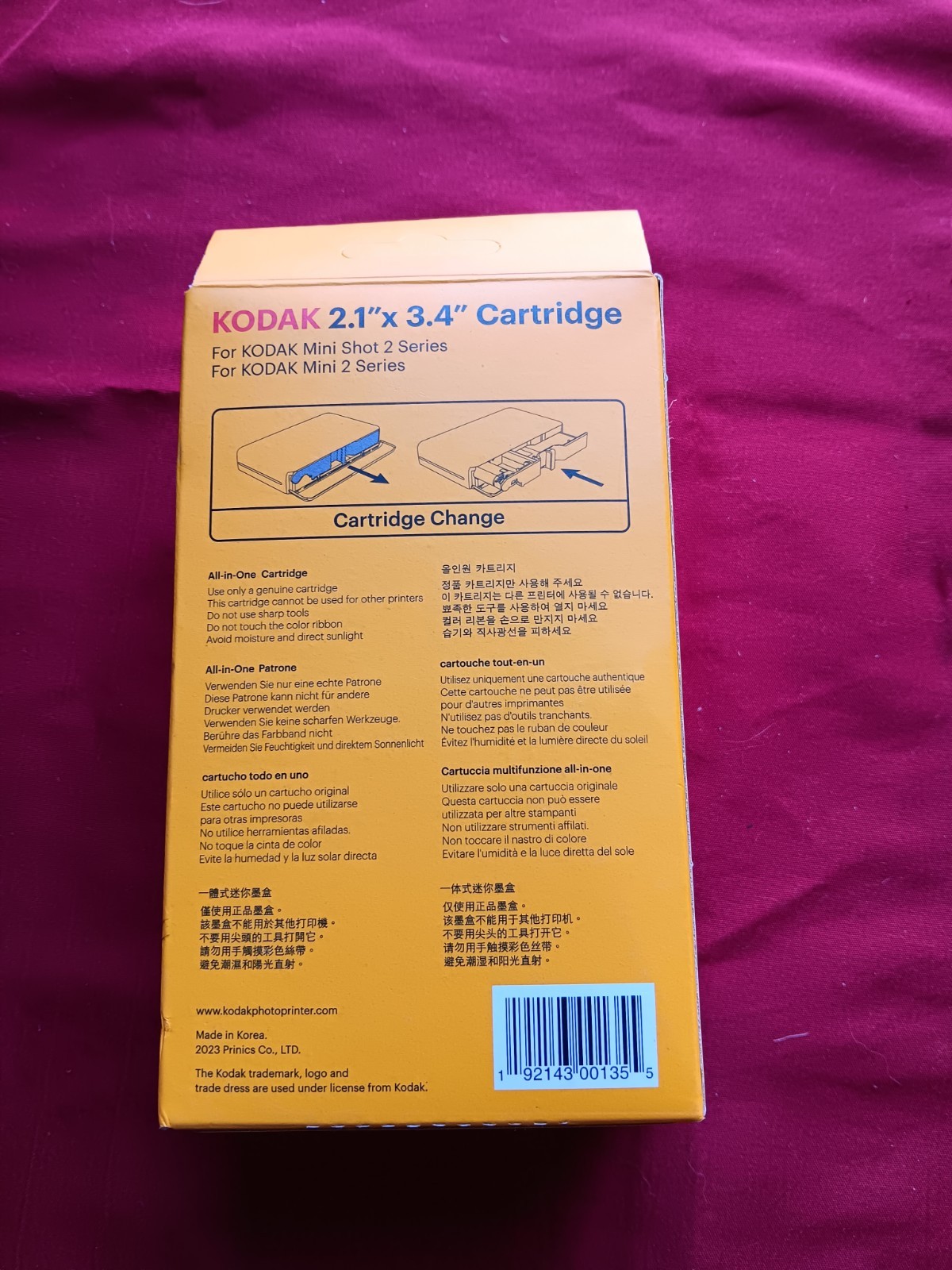 Kodak Cartridge 2.1 X 3.4 30 Sheets For Kodak Mini Shot 2 Series Brand New
