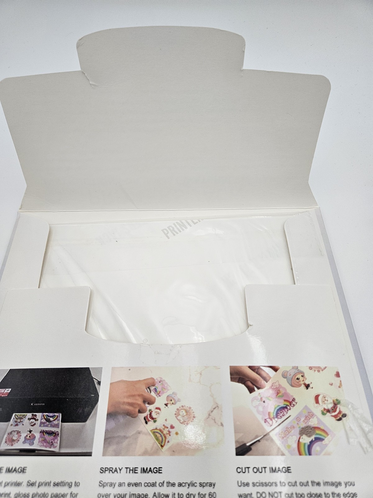 Printers Jack Clear Inkjet Waterslide Decal Paper, Open Box Includes 15 Sheets