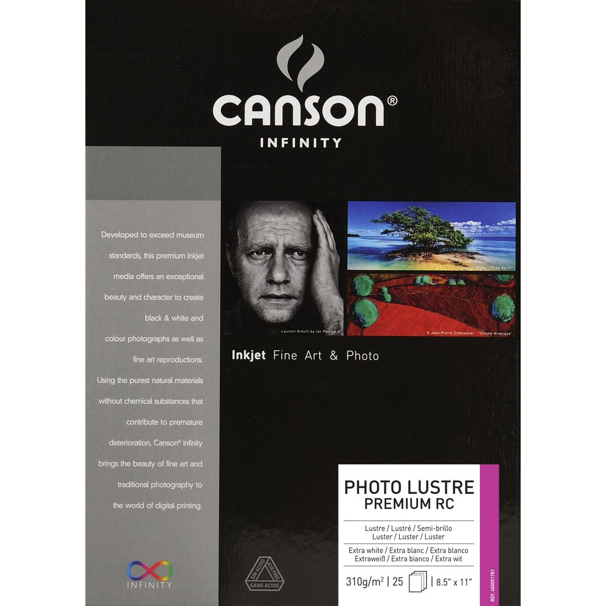 Canson Infinity Infinity Photo Lustre Premium RC 310gsm Inkjet Paper, 8.5×11″, 2