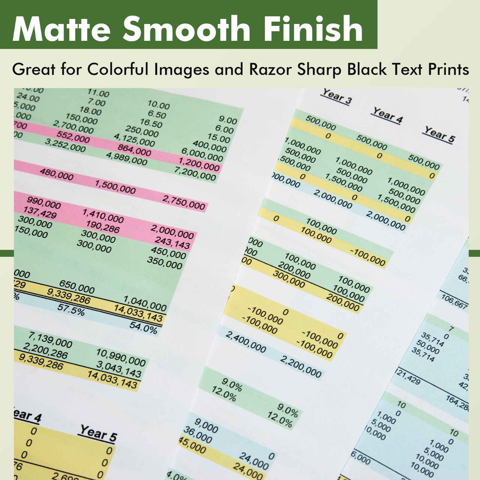 Lot KOALA Double-sided Matte Paper 32lb 120g 12″x12″ for Inkjet + Laser Printer