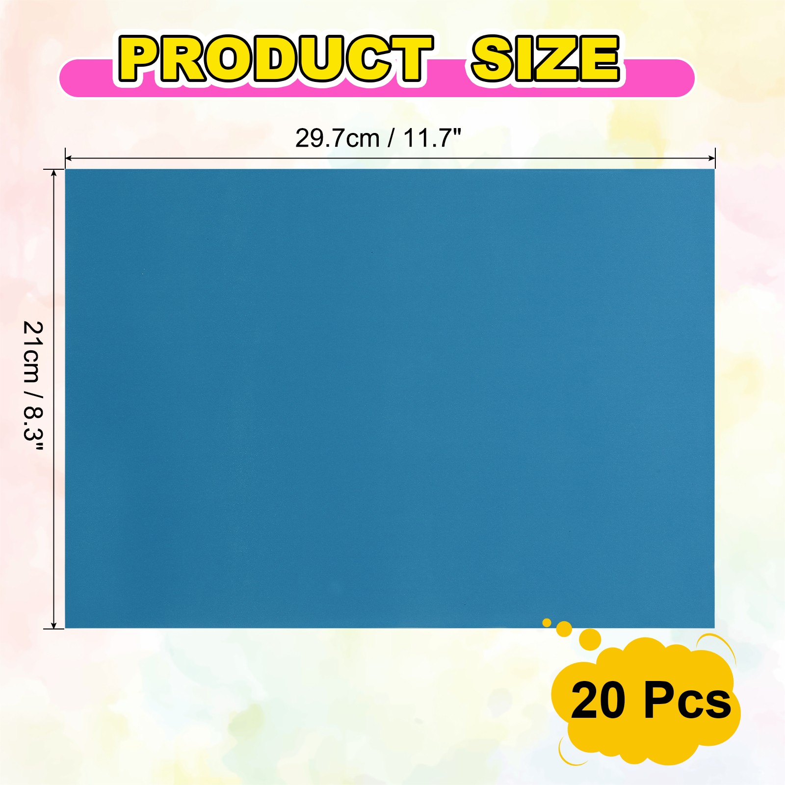 20 Sheets A4 Labels Stickers for Shipping, Blue, Office