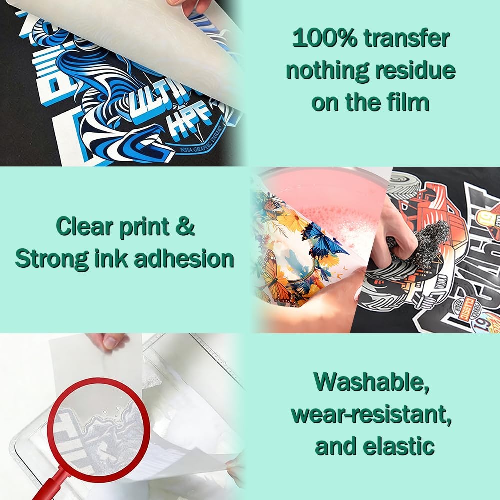 20 Sheets A3 DTF Transfer Film 11.7×16.5 Double Sided Matte Cold/Hot Peel