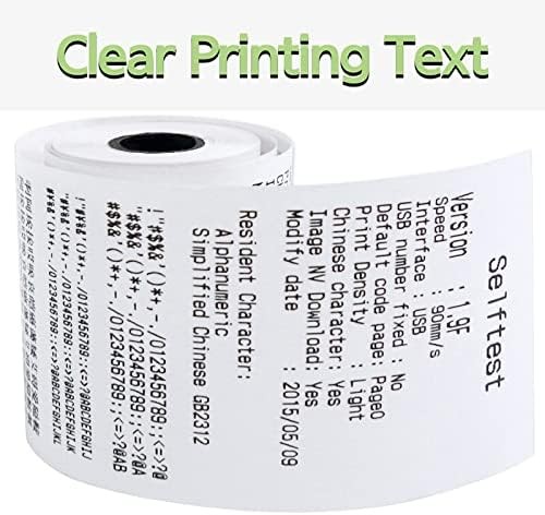 FungLam Thermal Receipt Paper POS Cash Register 100 Rolls, White,Red