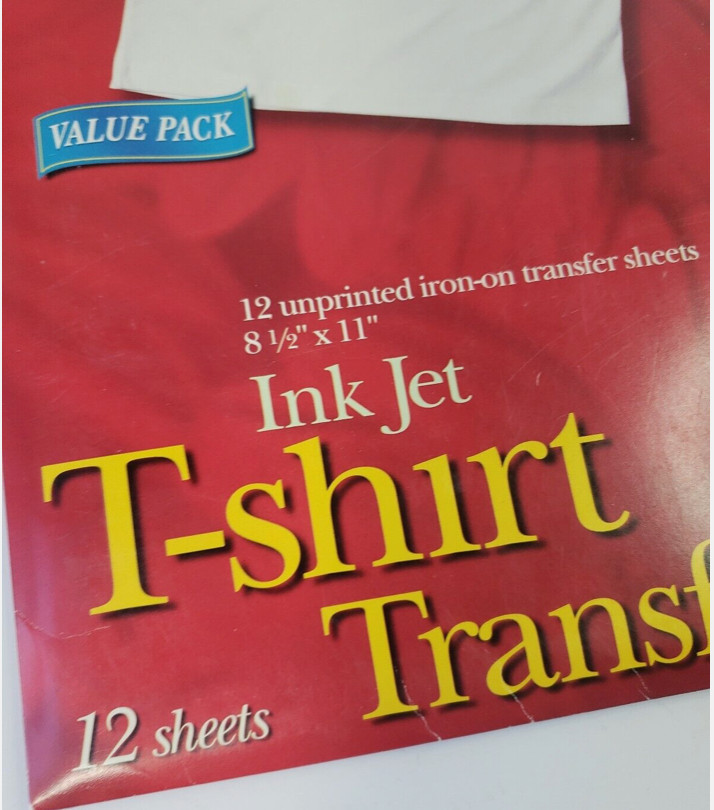 Avery 3275 Inkjet T-shirt Transfers iron-on 8.5″ x 11″ New but opened 12 Sheets