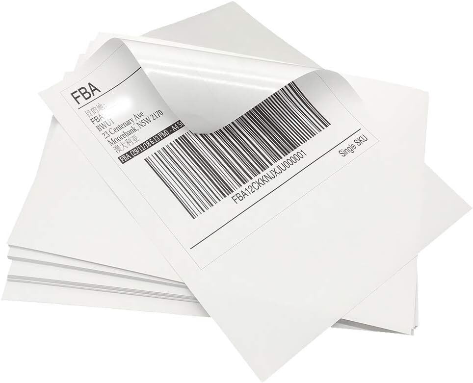 100PCS Vinyl Sticker Paper Glossy Matte Clear Waterproof Printable Inkjet Laser