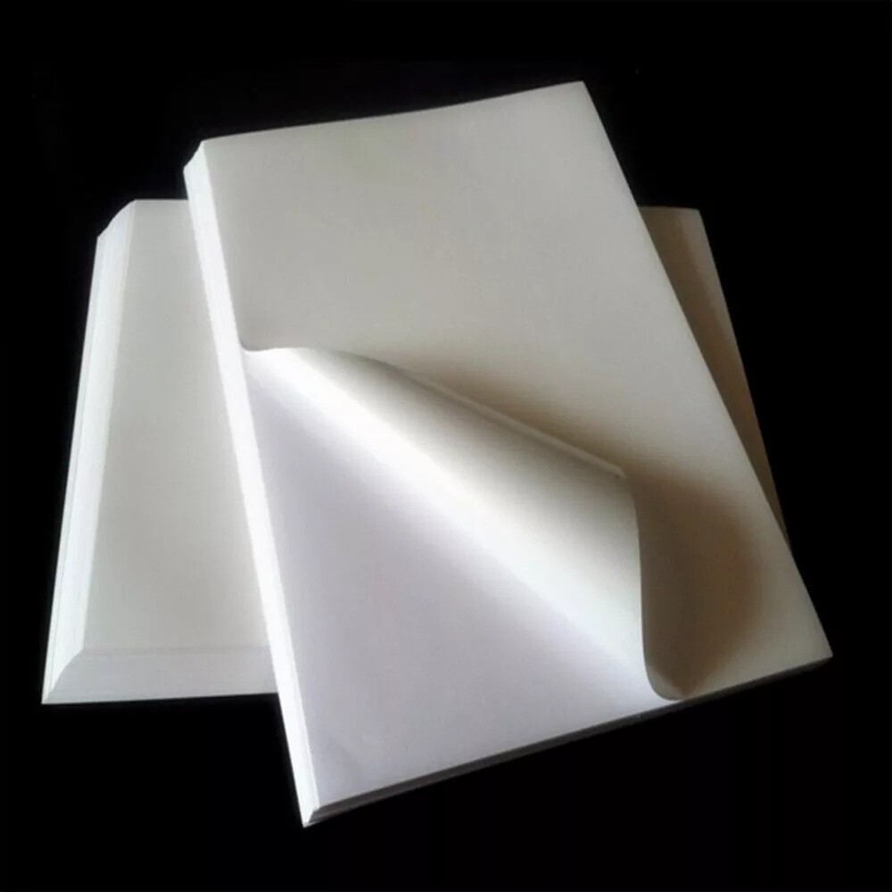 50Pcs Self Adhesive A4 Stickers Paper Label Sheet Washi Album Inkjet Printer