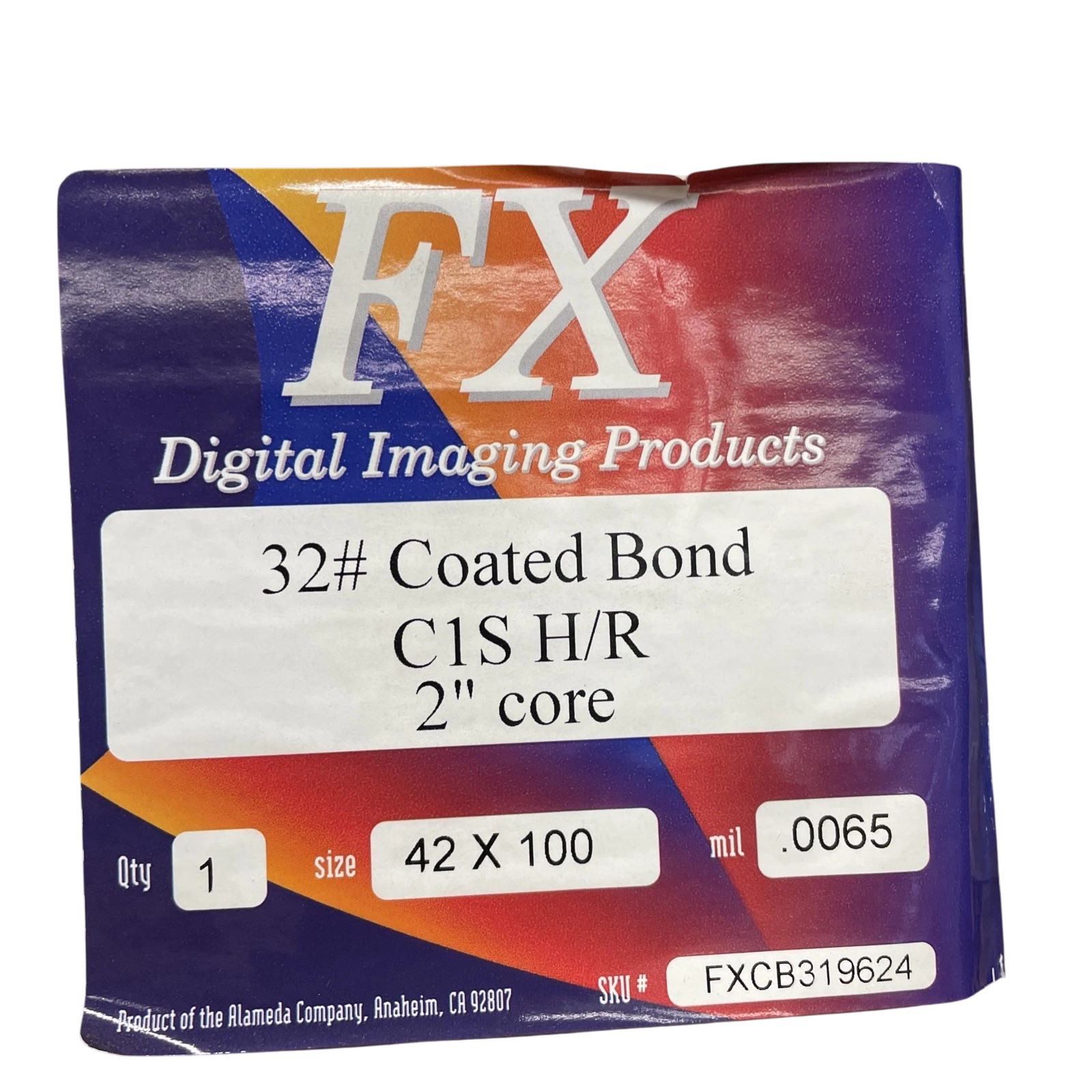#32 Coated Bond 42″ x 100′ CIS H/R Inkjet Presentation Plotter Paper .0065mm