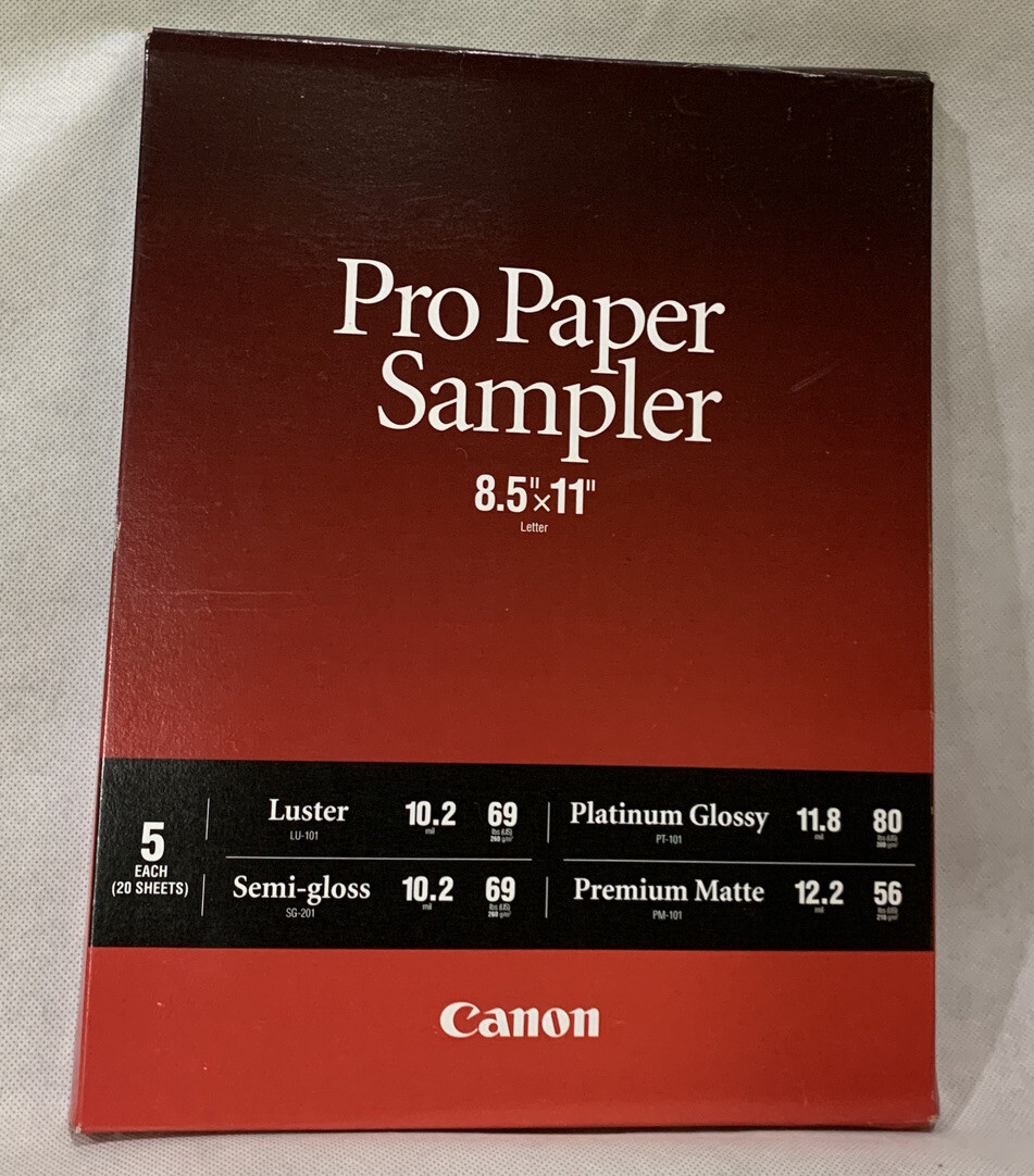 Canon Pro Paper Luster Sampler Pack 8.5 x 11″ – Total 20 Sheets #8657B012