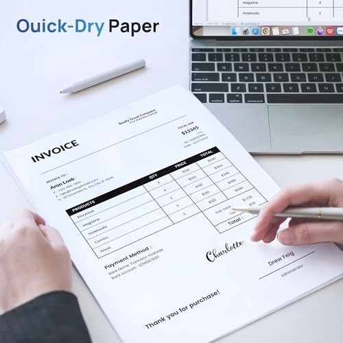 Continuous Thermal Printer Paper 8.5×11″ – 100 Sheets, US Letter Size, D820 Comp