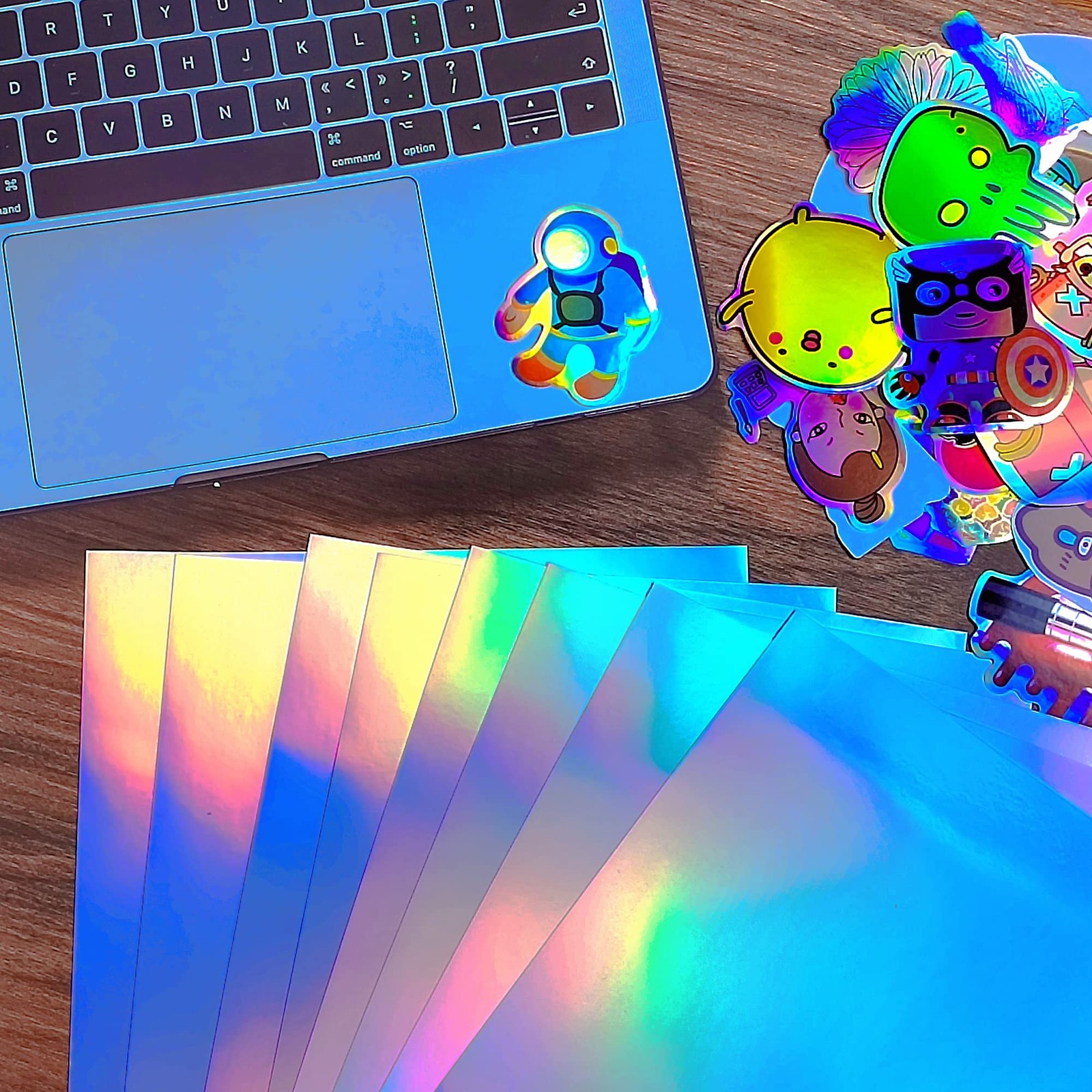 Holographic Printable Sticker Paper Waterproof Vinyl Sticker Sheets