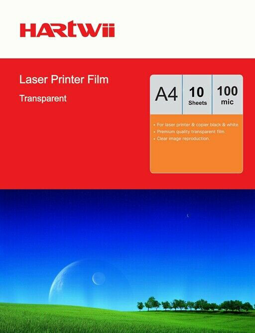 5 or 10 Sheets Transparency OHP Film Acetate Clear A4 For Laser & Copier Hartwii